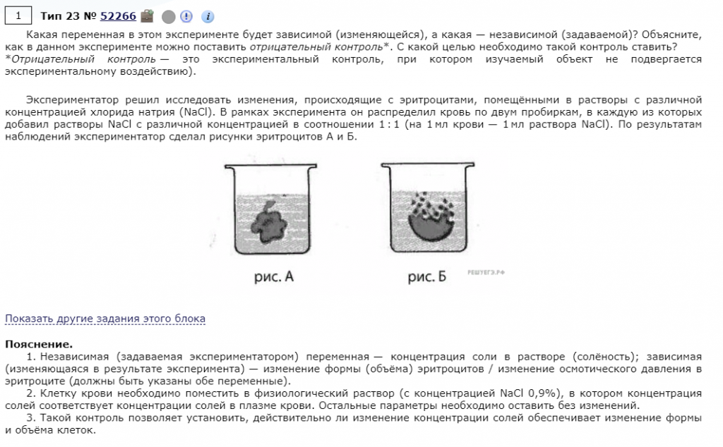 Примеры сложных заданий на ЕГЭ по биологии