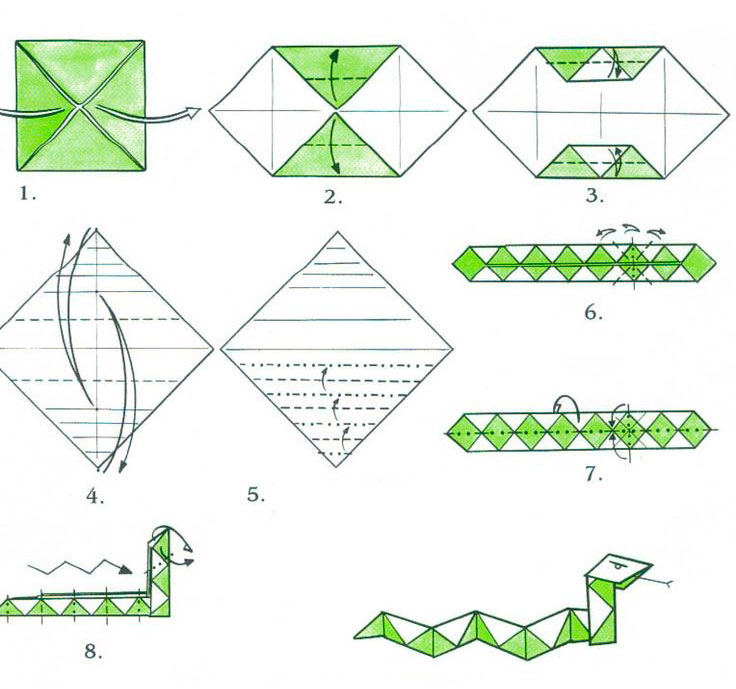 Оригами змея